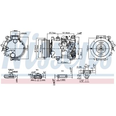 Kompressori, Ilmastointilaite Nissens 890808 Kompressori, Ilmastointilaite Nissens 890808