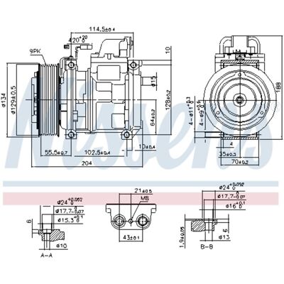 NISSENS 10PA15C Ilmastointikompressori - Kompressori, ilmastointi NISSENS 10PA15C Ilmastointikompressori - Kompressori, ilmastointi