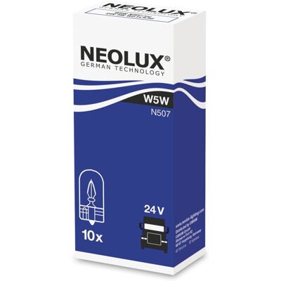 Hehkulamppu Toissijainen Neolux W5w 24v, 5w Hehkulamppu Toissijainen Neolux W5w 24v, 5w