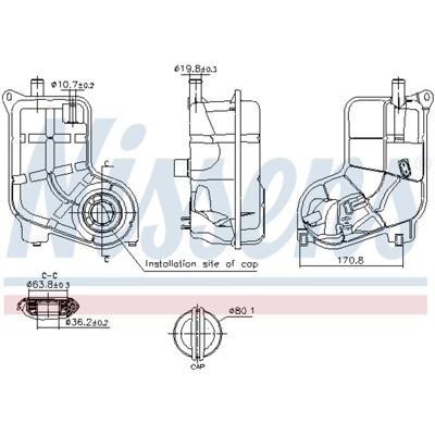 NISSENS Malli 996287 Laajennusallas sensorilla - Laajennusallas NISSENS Malli 996287 Laajennusallas sensorilla - Laajennusallas