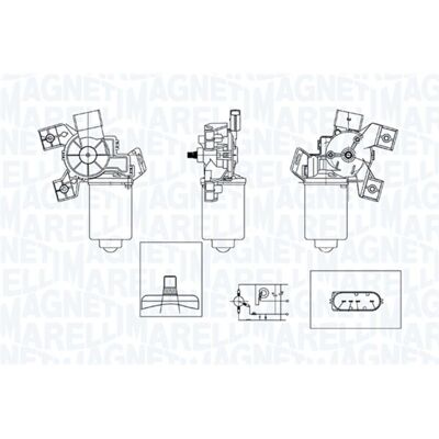 Tuulilasinpesulaite, Tuulilasinpyyhkimen Moottori Magneti Marelli 064371200010 Tuulilasinpesulaite, Tuulilasinpyyhkimen Moottori Magneti Marelli 064371200010