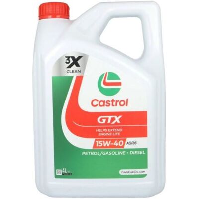 Moottoriöljy Castrol 15f628 Gtx 15w40 4l Moottoriöljy Castrol 15f628 Gtx 15w40 4l