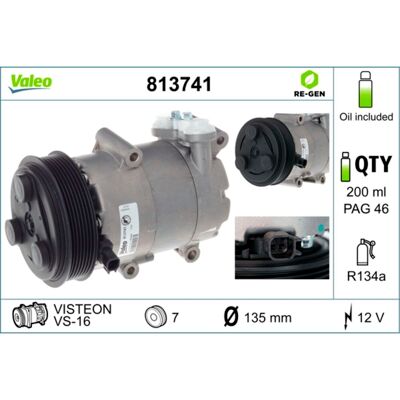 Ilmastoinnin Kompressori Valeo Re-Gen - At Valeo 813741 Ilmastoinnin Kompressori Valeo Re-Gen - At Valeo 813741