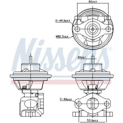 NISSENS 98477 EGR-venttiili - Hyundai, Kia, ilman anturia NISSENS 98477 EGR-venttiili - Hyundai, Kia, ilman anturia