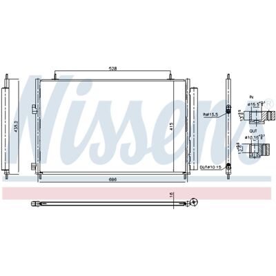 NISSENS 940961 Alumiininen Ilmastointikondensori - SUV NISSENS 940961 Alumiininen Ilmastointikondensori - SUV