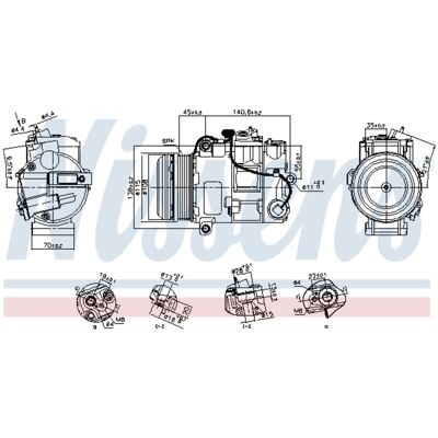 Kompressori, Ilmastointilaite Nissens 891031 Kompressori, Ilmastointilaite Nissens 891031