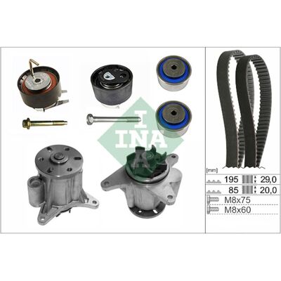 Schaeffler Ina Hammashihnasarja + Vesipumppu Ina 530 0764 31 Schaeffler Ina Hammashihnasarja + Vesipumppu Ina 530 0764 31