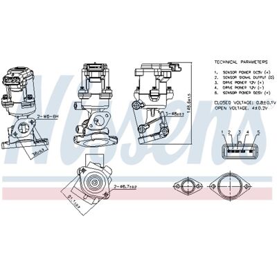 Egr-Venttiili Nissens 98240 Egr-Venttiili Nissens 98240