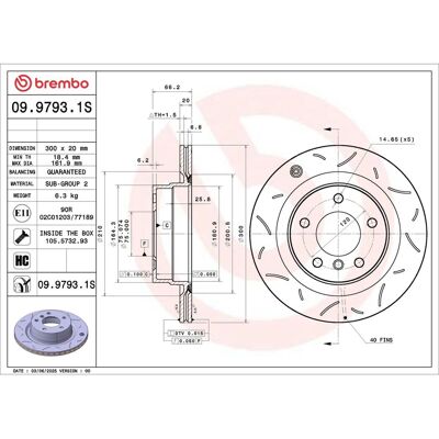 Jarrulevy Brembo 09.9793.1s Jarrulevy Brembo 09.9793.1s
