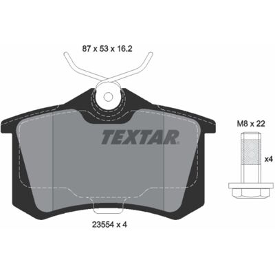 Jarrupalasarja Textar 2355406, Takana Jarrupalasarja Textar 2355406, Takana