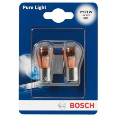 Hehkulamppu Toissijainen Bosch Py21w Pure Light 12v/21w, 2 Kappale Hehkulamppu Toissijainen Bosch Py21w Pure Light 12v/21w, 2 Kappale