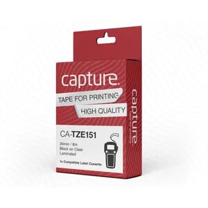 Capture Tape Tze-151 24mm Black/transparent