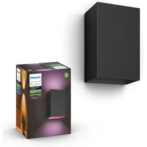 Philips Hue Outdoor Resonate Wall Lantern 2x8w 24v, Black