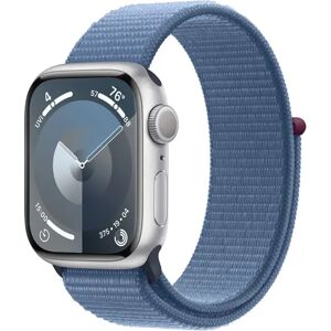 Apple Watch Series 9 Gps 41mm Silver Aluminium Case With Winter Blue Sport Loop