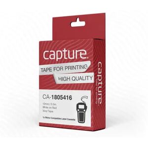 Capture Tape Rhinopro Permanent Vinyl 12mm White/red