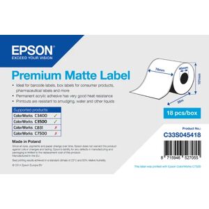 Epson Premium Matte Label Continuous -rulla, 76mm X 35 M – Tm-c3400