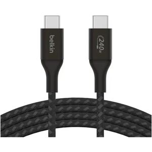 Belkin 240w Usb-c To Usb-c Cable Braided 1m Musta