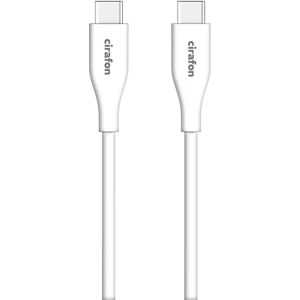 Cirafon Sync/charge Silcon Cable Usb-c To Usbb-c 2.0m -white 2m Valkoinen