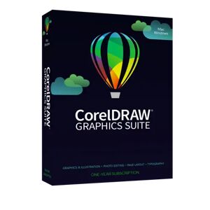 Corel Coreldraw Graphics Suite, 1 Vuoden Tilaus 12kuukausi/kuukautta Subscription
