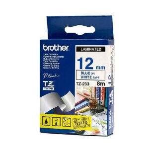Brother Tape 12mm Tze-233 Sininen/valkoinen