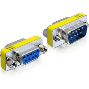 Delock Adapter 9-nastainen D-sub (db-9) Uros 9-nastainen D-sub (db-9) Naaras Hopea, Keltainen, Sininen