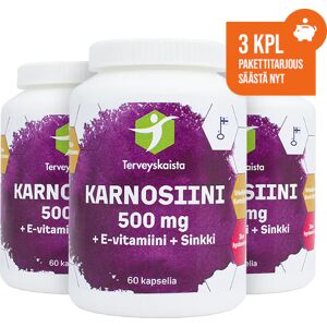 Terveyskaista Oy Karnosiini + E-vitamiini + Sinkki 3 kpl PAKETTITARJOUS!