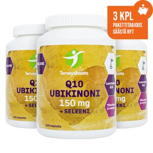 Terveyskaista Oy Ubikinoni 150 mg + seleeni + C-vitamiini 3 kpl PAKETTITARJOUS!