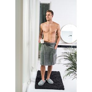 Luin Living Wrap Towel for Men Granite