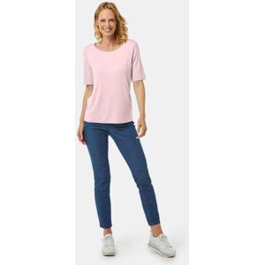 Goldner Fashion Helposti yhdisteltävä lyhythihainen neulospaita koristekanttauksin - rosé - Gr. 44  Damen