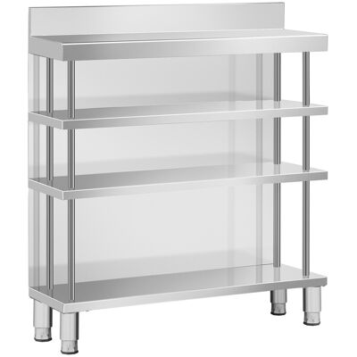 Baari-työpöytä - ruostumaton teräs - 100 x 30 x 115 cm - Royal Catering RCSBW-1 Baari-työpöytä - ruostumaton teräs - 100 x 30 x 115 cm - Royal Catering RCSBW-1