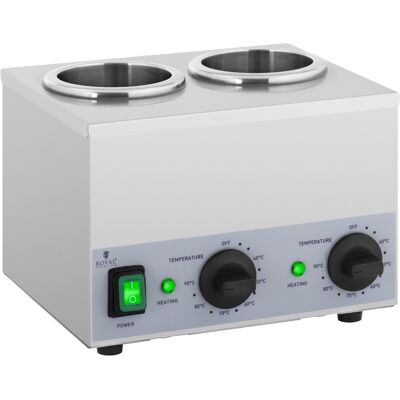 Kastikelämmitin - 2 x 1 L - käyttöpaneeli alhaalla - Royal Catering RCSW-16 Kastikelämmitin - 2 x 1 L - käyttöpaneeli alhaalla - Royal Catering RCSW-16