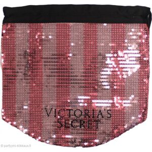 Victoria's Secret Silver Sequin Drawstring Shoulder Bag