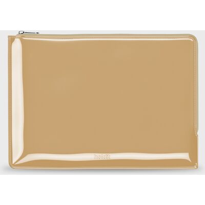 Holdit Padded Patent Beige Laptop Case 14" unisex Holdit Padded Patent Beige Laptop Case 14" unisex