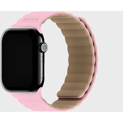 Holdit Watch Band Silicone Magnet Pink/Beige 38/40/41/42 mm unisex Holdit Watch Band Silicone Magnet Pink/Beige 38/40/41/42 mm unisex