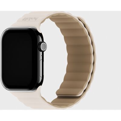 Holdit Watch Band Silicone Magnet Light Beige/Beige 42/44/45/46/49 mm unisex Holdit Watch Band Silicone Magnet Light Beige/Beige 42/44/45/46/49 mm unisex