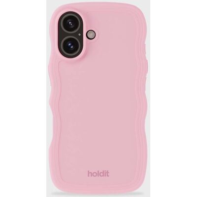 Holdit Pink Wavy iPhone 16 Plus Suojakotelo - Puhelimen kuori Holdit Pink Wavy iPhone 16 Plus Suojakotelo - Puhelimen kuori