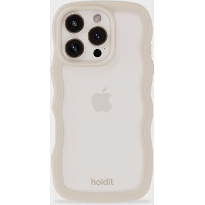 Holdit iPhone 16 Pro Wavy Light Beige - Puhelimen suojus Holdit iPhone 16 Pro Wavy Light Beige - Puhelimen suojus