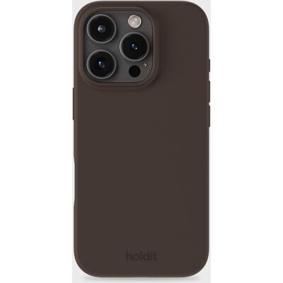 Holdit iPhone 16 Pro Max Pehmeä kosketus silikonikansi - Suklaa Holdit iPhone 16 Pro Max Pehmeä kosketus silikonikansi - Suklaa