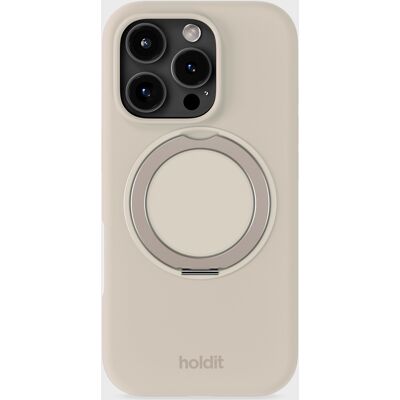 Holdit Silicone Stand Case Light Beige iPhone 16 Pro unisex Holdit Silicone Stand Case Light Beige iPhone 16 Pro unisex