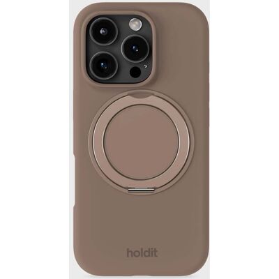 Holdit Silicone Stand Case Mocha Brown iPhone 16 Pro unisex Holdit Silicone Stand Case Mocha Brown iPhone 16 Pro unisex