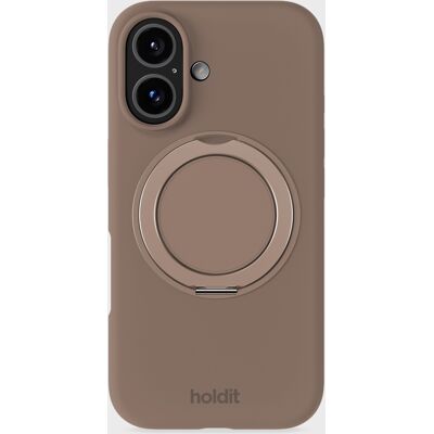 Holdit Silicone Stand Case Mocha Brown iPhone 16 unisex Holdit Silicone Stand Case Mocha Brown iPhone 16 unisex
