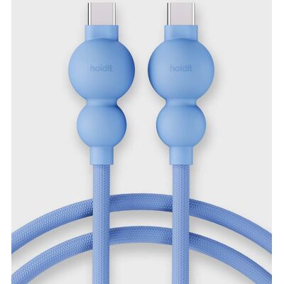 Holdit Charging Cable Soft Cobalt USB-C / USB-C, 1m unisex Holdit Charging Cable Soft Cobalt USB-C / USB-C, 1m unisex