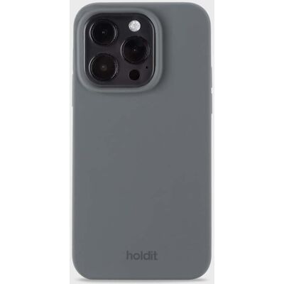 Holdit Space Gray Silikonikuori iPhone 14 Pro - Suojakotelo Holdit Space Gray Silikonikuori iPhone 14 Pro - Suojakotelo