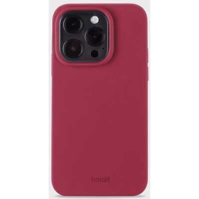 Holdit Punainen Velour Silikoni Suojus iPhone 14 Pro - Suojaus & Tyyli Holdit Punainen Velour Silikoni Suojus iPhone 14 Pro - Suojaus & Tyyli