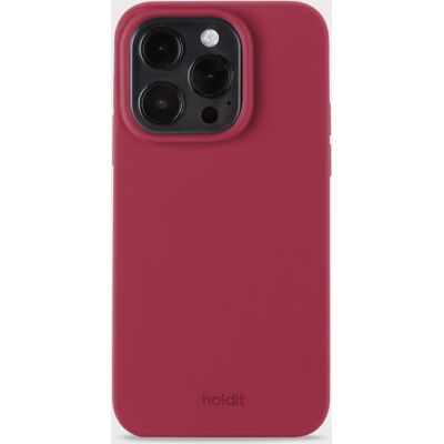 Holdit silikonisuojus iPhone 15 Pro Röd Sammet Holdit silikonisuojus iPhone 15 Pro Röd Sammet