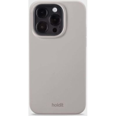 Holdit iPhone 15 Pro silikonikansi - Taupe Holdit iPhone 15 Pro silikonikansi - Taupe