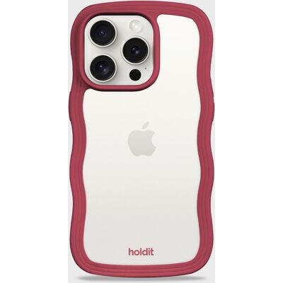 Holdit Phone Case Wavy Red Velvet/Transparent iPhone 14 Pro Max unisex Holdit Phone Case Wavy Red Velvet/Transparent iPhone 14 Pro Max unisex