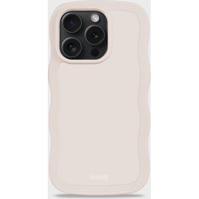 Holdit Aaltoileva Light Beige - Suojakuori iPhone 15 Pro Max Holdit Aaltoileva Light Beige - Suojakuori iPhone 15 Pro Max