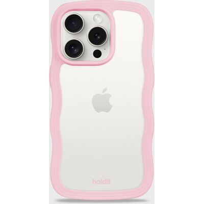 Holdit iPhone 15 Pro Max Wavy Pink - Puhelimen suojus Holdit iPhone 15 Pro Max Wavy Pink - Puhelimen suojus