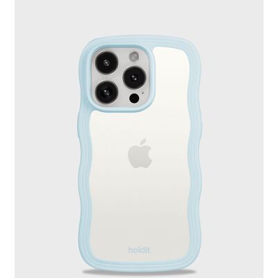 Holdit iPhone 15 Pro Max Wavy Cover - Mineraalinen Sininen - Puhelimen suojakotelo Holdit iPhone 15 Pro Max Wavy Cover - Mineraalinen Sininen - Puhelimen suojakotelo